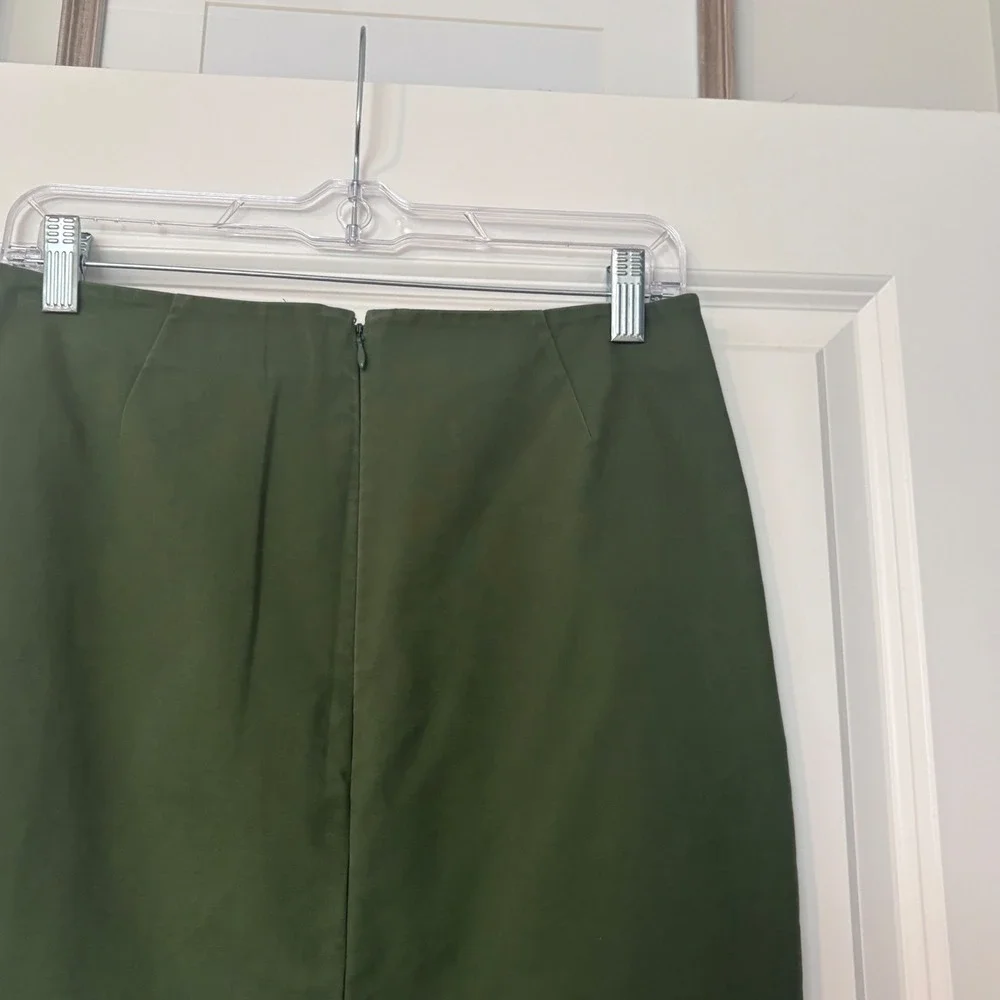 Kate Spade Saturday Green Geometric Seam Mini Skirt Womens Size 6